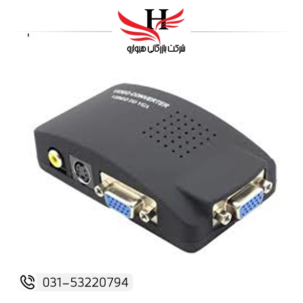 تبدیل VGA به AV مدل GR-BOX برای اتصال کامپیوتر به تلویزیون یا مانیتور AV